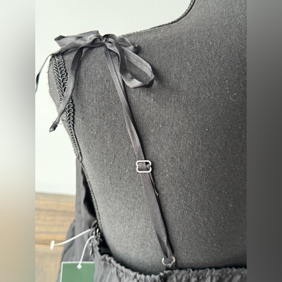 Wild Fable black adjustable strap ruffles babydoll dress size large. NWOT - Picture 6 of 6